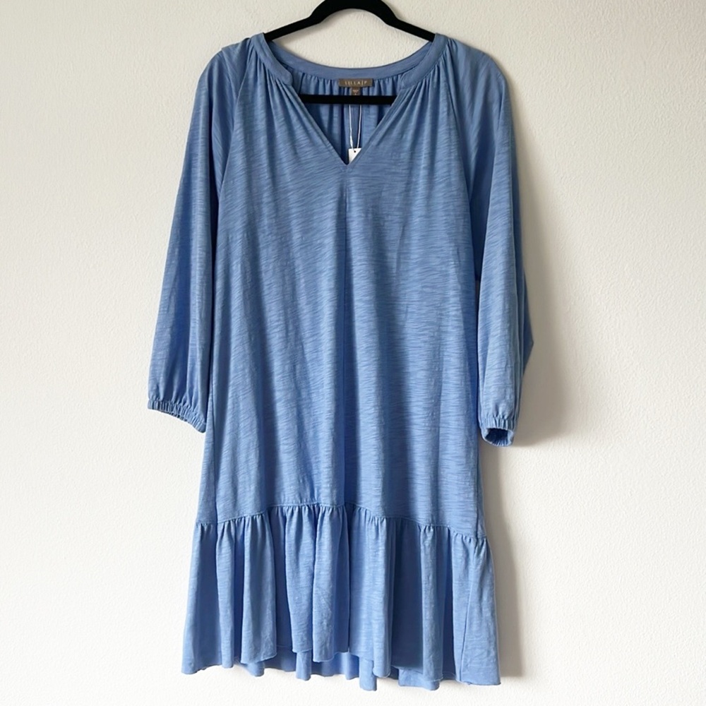 Lilla P Flame Modal 3/4 Sleeve Shirred Raglan Dress - Picture 5 of 16